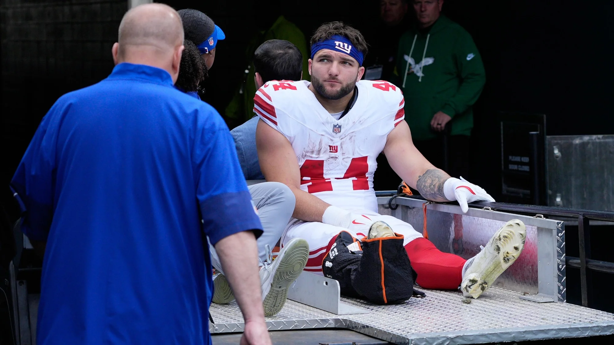 Giants Cam Skattebo Gifted Pizza Cheesesteaks from 20251027 231855