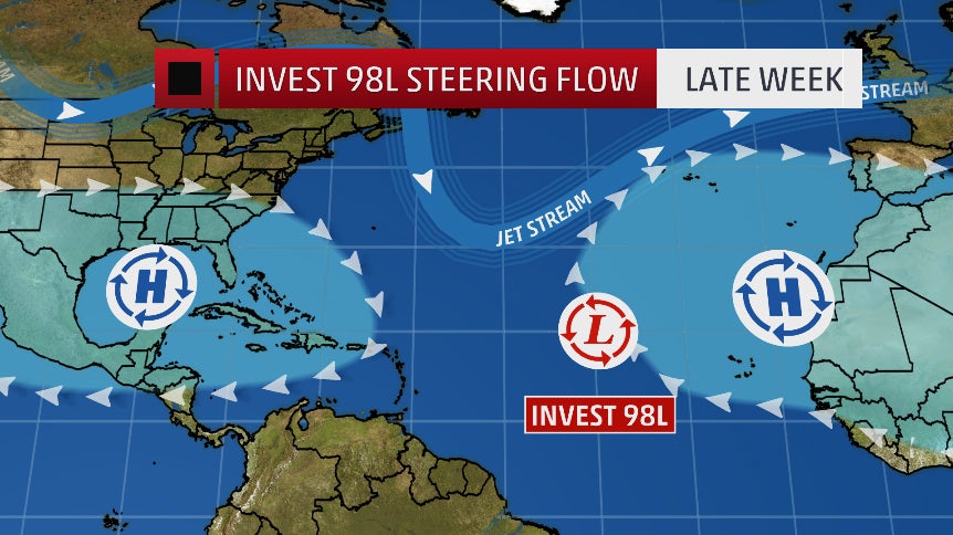 Invest 98 L develops in the Atlantic NHC says 20251019 235511