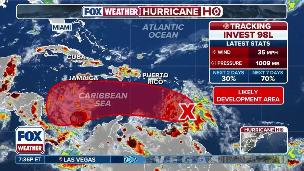Invest 98L Tropical depression or Tropical Storm M 20251020 174658