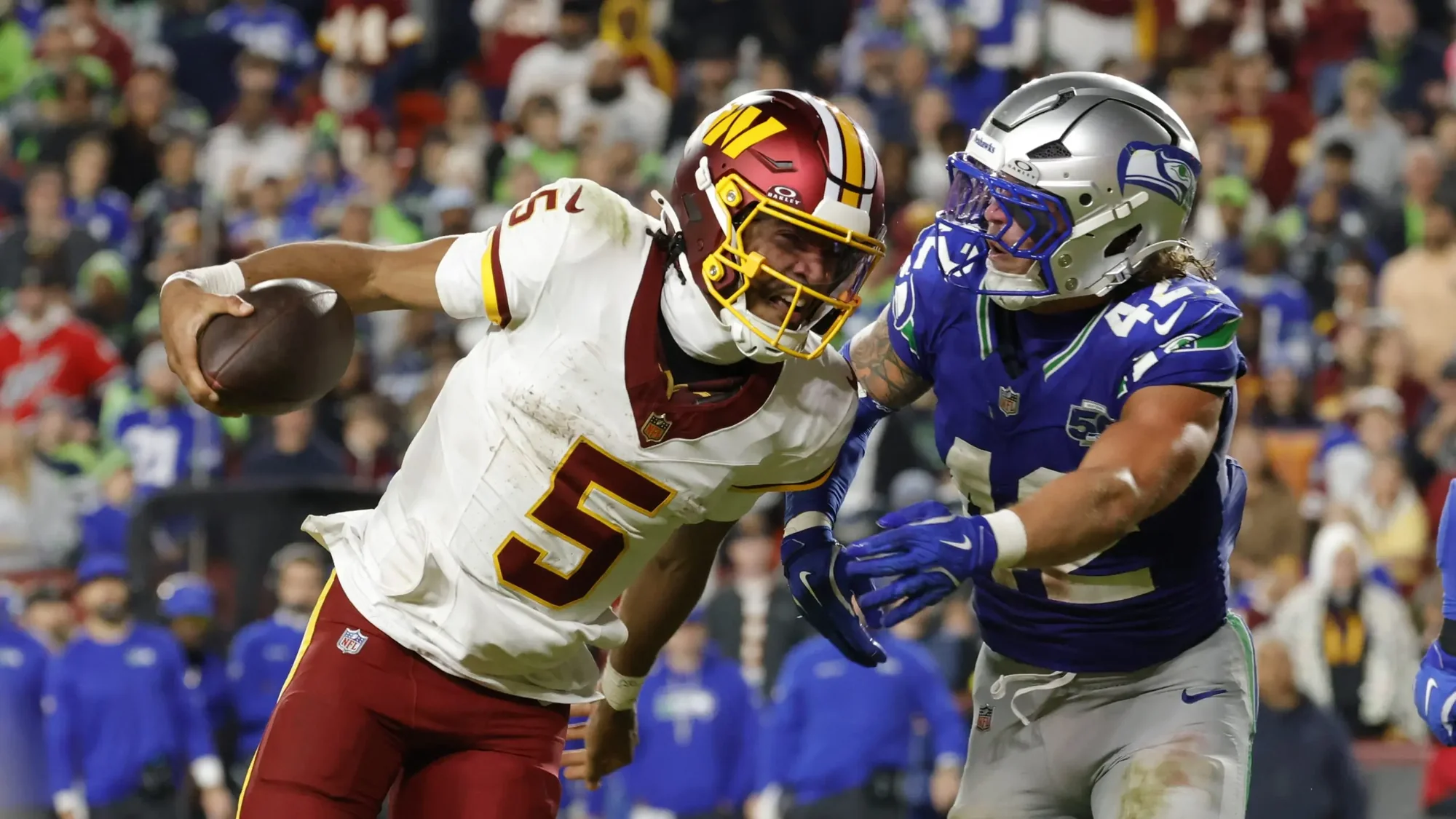 Joe Theismann urges Jayden Daniels to play smart p 20251116 152954