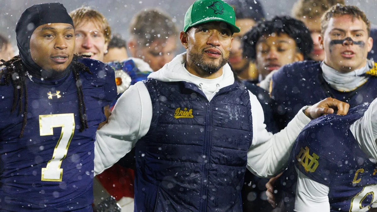 Notre Dame Football Coach Marcus Freeman Amid Late 20251115 173034