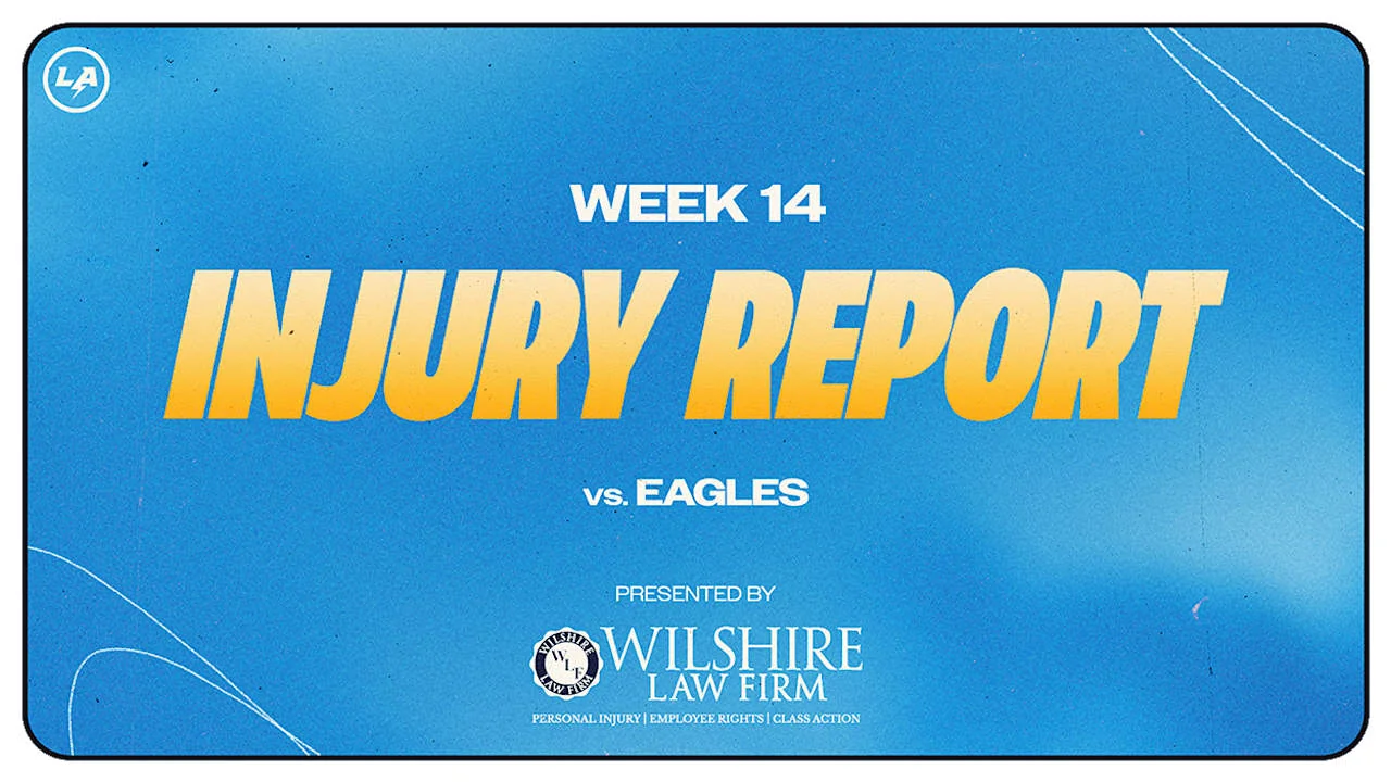 Chargers vs Eagles Injury Report Justin Herbert O 20251208 232447