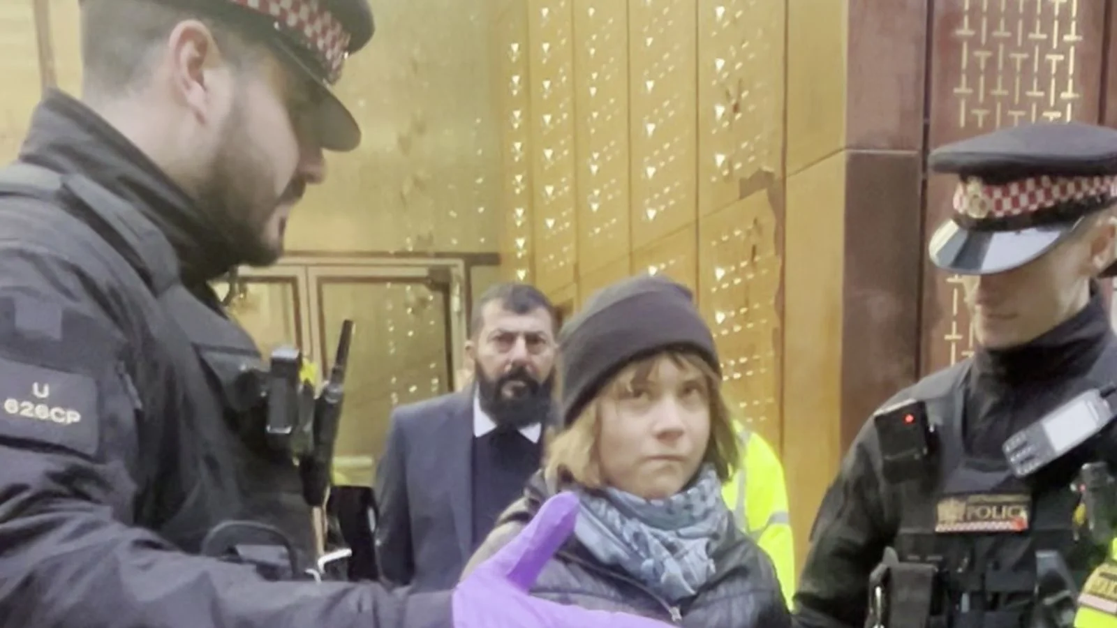 Greta Thunberg Arrested At A Protest Supporting Pa 20251223 152620