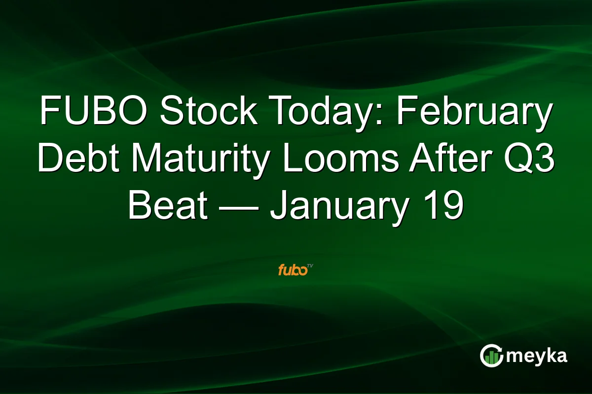 FUBO Stock Today February Debt Maturity Looms Afte 20260120 024824
