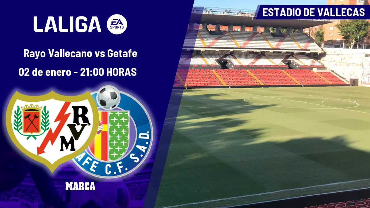 Rayo Vallecano Getafe horario donde ver en TV y 20260102 213157