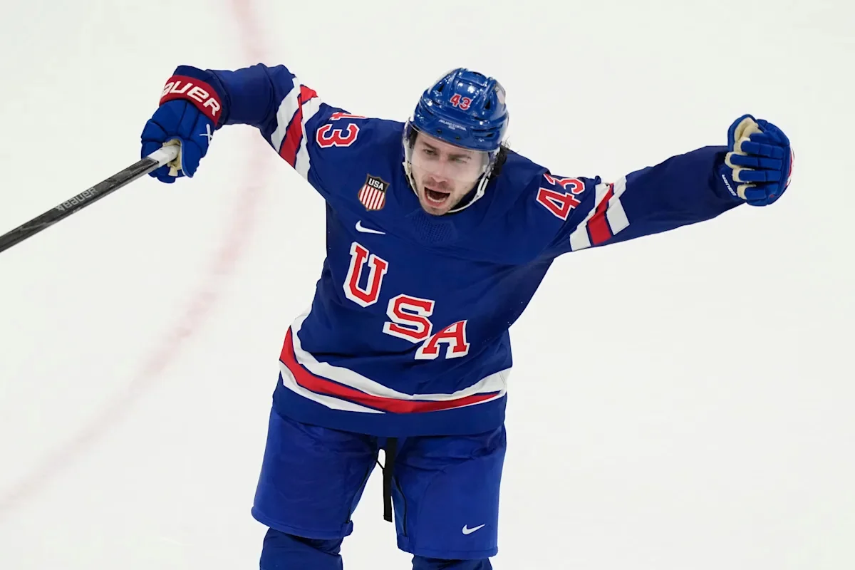 Olympics mens hockey quarterfinals Team USA beats 20260219 230018