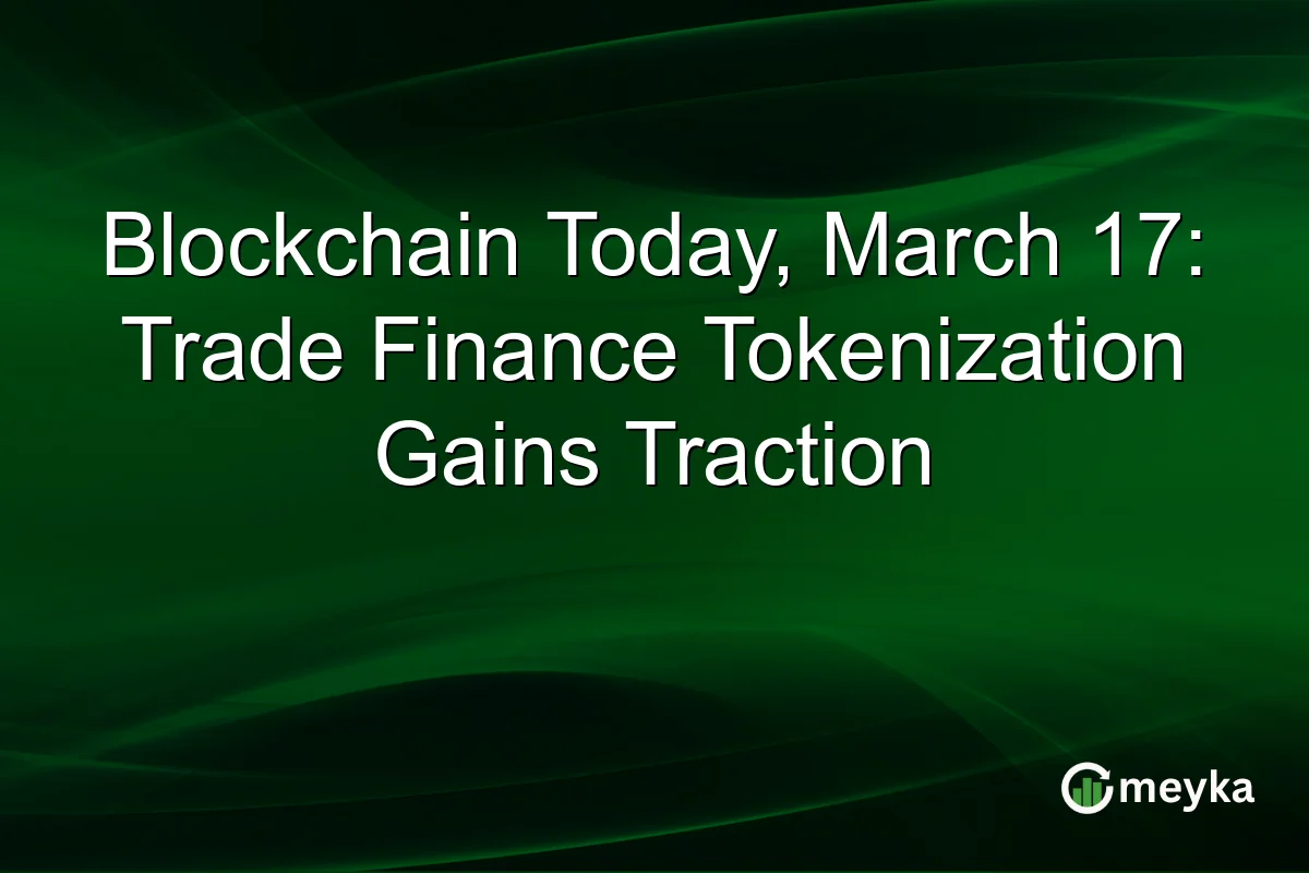 Blockchain Today March 17 Trade Finance Tokenizati 20260318 073628
