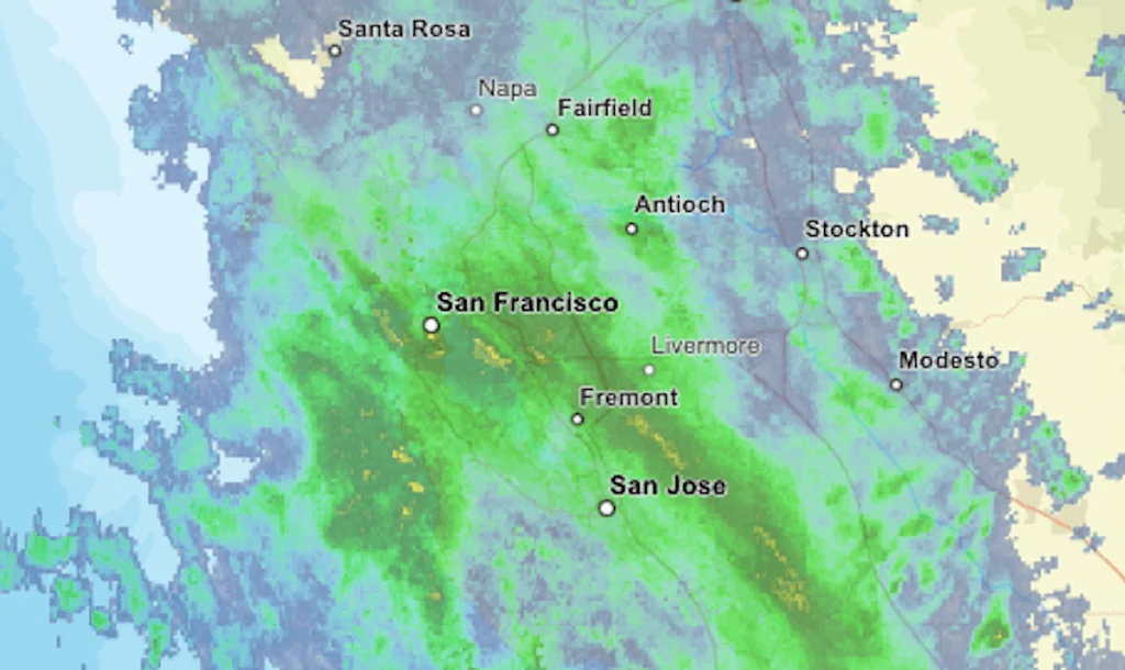 Live map Tracking the rain in the Bay Area 20260528 151742